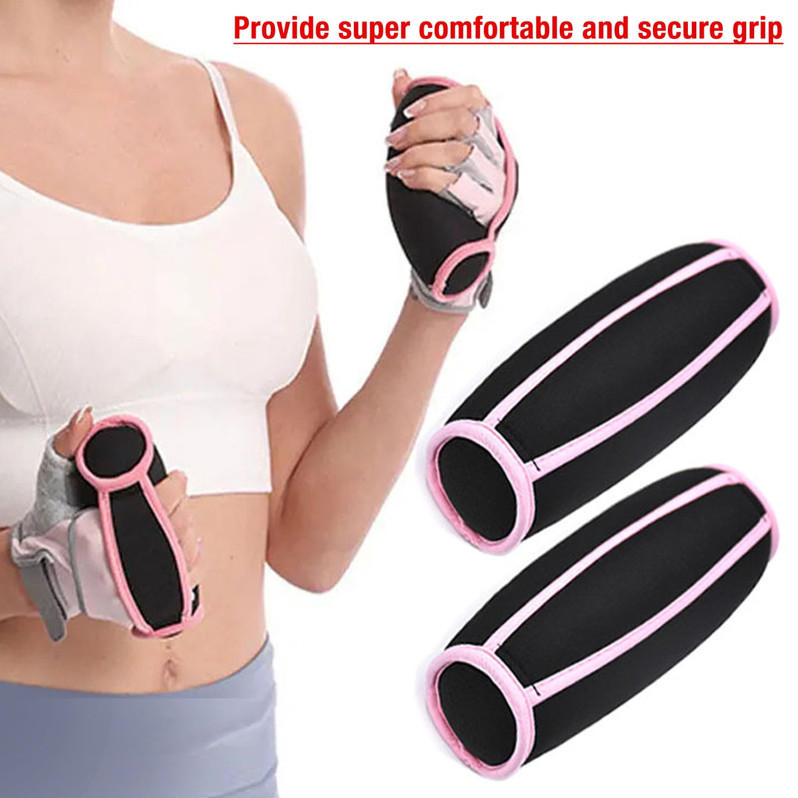 YAHHU Pair of Hand Weights Set 1LB Soft Dumbbells for Men Women Running Fitness Strength Training, Comfort Grip