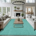 thumbnail image 4 of 6x9 Area Rugs for Living Room, Vintage Teal Green Non Slip Area Rugs for Kitchen Bedroom Entryway, Farmhouse Retro Solid Color Linen Texture Washable Carpet Runner Rug Floor Mats for Bedroom, 4 of 9