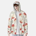 thumbnail image 4 of Kll Cartoon Flat Mushrooms Print Men'S Women’s Upf 50+ Sun Protection Outdoor Hoodie Jacket Long Sleeve Fishing Hiking Performance Shirt- Xx-Large, 4 of 8