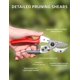 thumbnail image 3 of Tijeras de jardín, hojas de acero japonés con alto contenido de carbono Sk4 para mayor nitidez y durabilidad, mango ergonómico para mayor comodidad y control, marco de aleación de aluminio de grado, 3 of 5