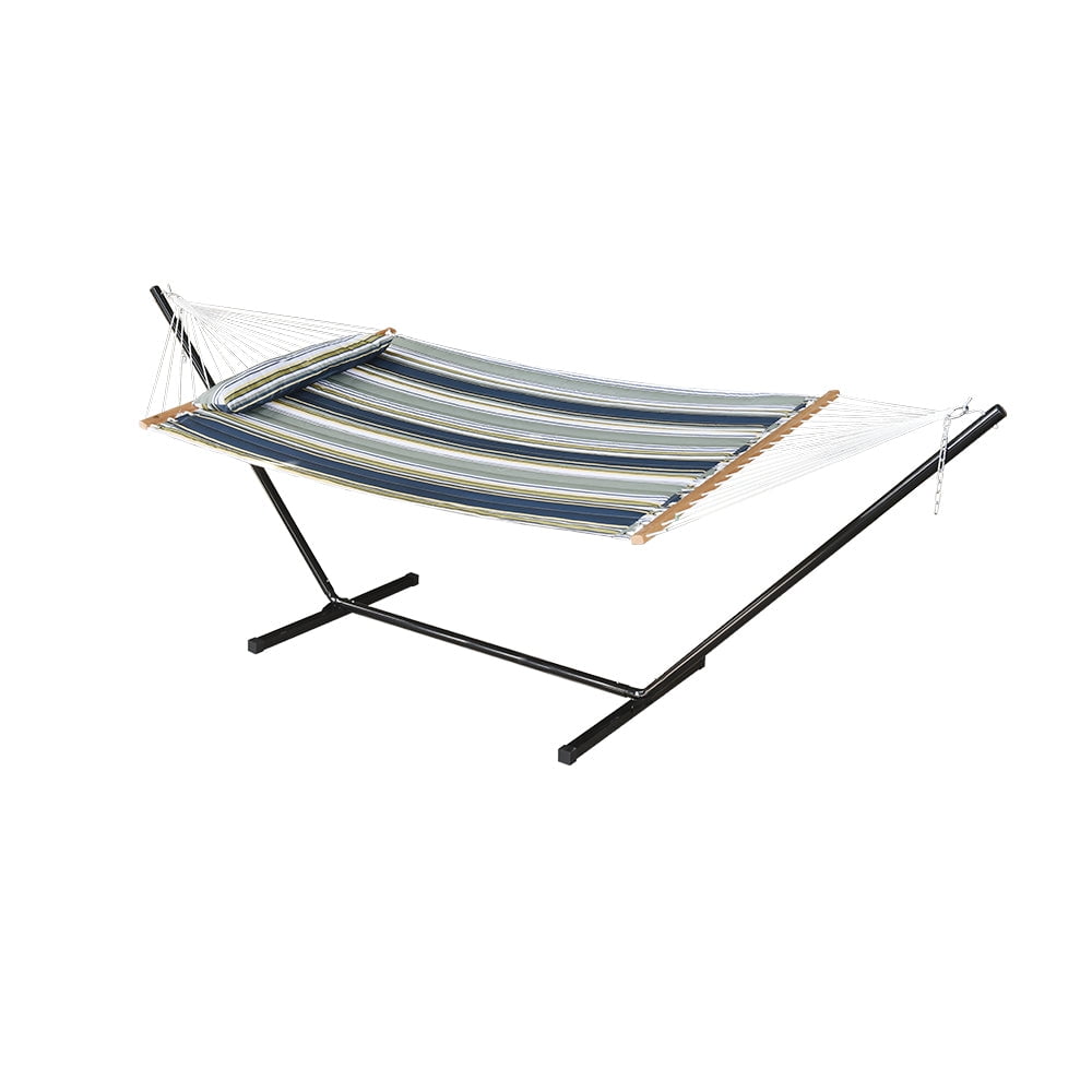 CozyBox Premium 12ft Hammock with Stand, Wood Spreader Bars, and