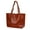 Brown, variant on PULLIMORE Women PU Leather Tote Bag Large Capacity Tassel Shoulder Handbag (Brown)