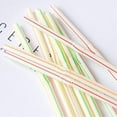 thumbnail image 5 of 500pcs Plastic Drinking Straws 8 Inches Long Multi-colored Striped Bedable, 5 of 5