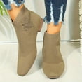 thumbnail image 5 of Mostsola Knitted Ankle Boots fo Women Low Heel Pointed Toe Sock Booties Casual Chelsea Boots, 5 of 8