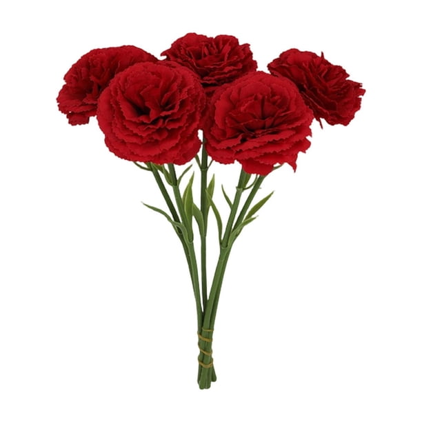 Ramo de claveles artificiales de seda,arreglo floral artificial realista para decoración de bodas,exteriores,sala de estar,accesorio para fotos,decoración floral.