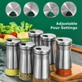 thumbnail image 2 of iMucci Salt and Pepper Shakers Set with Adjustable Pour Holes - Set of 2 Spice Dispenser Bottles Jars Made of Stainless Steel & Glass, 2 of 8