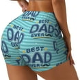 thumbnail image 2 of Fotbe Best Dad Ever Seamless Shorts, Womens Workout Shorts High Waist Stretch Booty Short for Gym/Yoga/Running/Biking-, 2 of 9