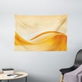 thumbnail image 1 of Abstract Tapestry, Vibrant Background with a Big Waved Line Modern Dynamic Artwork Illustration, Wall Hanging for Bedroom Living Room Dorm Decor, 60W X 40L Inches, Orange Yellow, by Ambesonne, 1 of 2