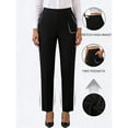 thumbnail image 4 of Xdegoge Golf Pants for Women High Waisted Athletic Trousers Stretch Slim Fit Dress Pants for Office Work Yoga Lounge Lightweight Quick Dry Activewear with Pockets, 4 of 8