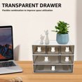 thumbnail image 4 of 3Pcs Plastic Cupboard Organizer Large Capacity Tea Bag Storage Box with Transparent Drawer Stackable Desktop Organizer for Office, 4 of 9