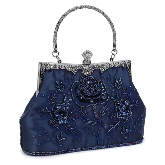 GASTROPOD Vintage Clutch Purse Beaded Evening Bag for Women Formal Bridal Sequin Handbag Clutch for Wedding/Prom/Cocktail Wedding Guest Purse