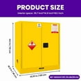 thumbnail image 4 of Industrial 30 Gallon Flammable Storage Cabinet, Fire and Explosion-Proof, Double-Layered Steel, Safety Cabinet, Yellow, 4 of 7