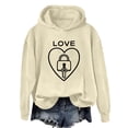 thumbnail image 4 of NMMUED Hoodies Y2k, Plain Hoodies, Womens Hoodies Pullover, Pullover Hoodies, Workout Clothes for Women, Beige L, 4 of 4