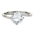 thumbnail image 2 of Mauli Jewels Red Diamond Engagement Ring For Women 1.0 Carat Round Natural Red Diamond Solitaire Ring For Womens In 14K Solid Rose White Yellow Gold, 2 of 5