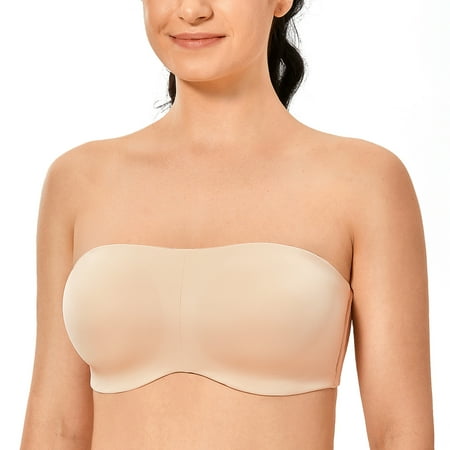 

AISILIN Women s Strapless Bra Minimizer Bandeau Plus Size Seamless Underwire