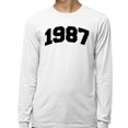 thumbnail image 2 of 1987 College Style Long Sleeve Shirt Unisex Medium White, 2 of 5