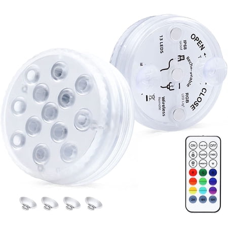 Submersible LED Pool Lights Waterproof Underwater Bathtub RGB Light ...