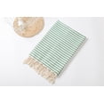 thumbnail image 1 of Serviette de Plage en Polycoton à Rayures pour Voyage à la Plage avec Franges pour Vacances d'Été * 4, 1 of 5