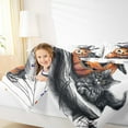 thumbnail image 4 of Manfei Halloween Pumpkin Lantern Bedding Comforter Set,Kawaii Cartoon Cat Twin Comforter Sets,White Black Orange Bedding Set For Boys Girls,Ultra Soft Home Decor Reversible,2pcs, 4 of 8