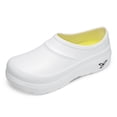 thumbnail image 5 of Waterproof Garden Clogs for Women Men EVA Slip On Mules with Arch Support Thick Bottom Non Slip Air Cushion Outdoor Home Sandals（White，Size 11), 5 of 7
