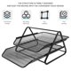 thumbnail image 3 of 1pc Dos capas Archivo Rack Document Holders Office Desktop Sobreterno (Negro), 3 of 5