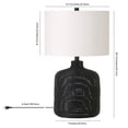 thumbnail image 3 of Maklaine Contemporary Rattan Table Lamp in Black, 3 of 7
