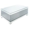 thumbnail image 1 of ACME Mallika Table Basse Rectangulaire en Miroir et Faux Cristaux, 1 of 6