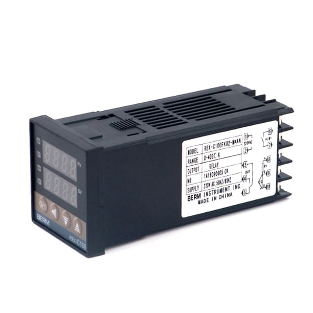 Controlador digital de temperatura PID REX-C100FK02-M * AN 0 a 400 ° CK Tipo Salida de relé (220 V MABOTO Controlador de temperatura