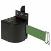 Lavi Industries 50-3017WB-18-OG Fixed Mount Safety Barricade, Retractable Belt Extension - 18 Ft. Olive Green