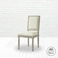 thumbnail image 4 of Rustic Manor Saad Linen Upholstered Dining Chair (Set of 2), Cream White, 4 of 8