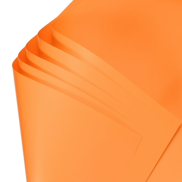 Uxcell 20 Hojas de Papel de Envoltura para Flores, 21.5" x 21.5" Papeles Impermeables para Ramo Floral Suministros de Florista para Empaque de Regalos de Fiesta de Boda, Naranja