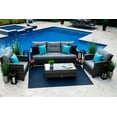 thumbnail image 2 of Bari 4-Piece Wicker Sofa Set, Resin Wicker Outdoor Patio Furniture Conversation Loveseat Set in Mixed Gray with Three Seat, Two Armchairs, and Coffee Table, 2 of 11