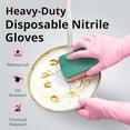 thumbnail image 4 of SwiftGrip Disposable Nitrile Dishwashing Gloves, Extended 12 Inches Cuff, 6-mil, Small, Cherry Blossom Cleaning Gloves for Latex-Free, Ideal for Cooking, Hair Dye, Spa (Case of 1000), 4 of 12