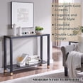thumbnail image 2 of Jopath Narrow Console Table,41"W Glass Narrow Sofa Table with 2-Tier,Entryway Table for Hallway,Entryway,Living Room,Black, 2 of 5