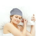 thumbnail image 5 of HERFIER Night Hat, Elastic Bonnet Cover for Sleeping, 2Pcs (White Gray), 5 of 8