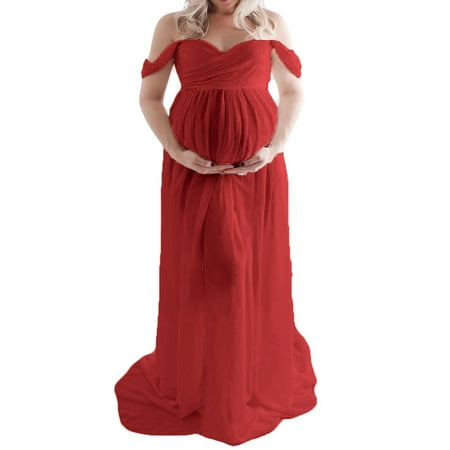 

YAGHYAGH Pregnant Womens Lace Maternity Maxi Gown Photography Clothes Photo Shoot Dress