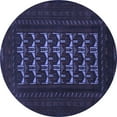 thumbnail image 1 of Ahgly Company Indoor Round Persian Blue Traditional Area Rugs, 4' Round, 1 of 4