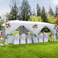 thumbnail image 3 of 10x20 Heavy Duty Pop Up Canopy Tent with 6 Removable Sidewalls, Easy Up Commercial Canopy Tents for Parties, Large Outdoor Canopies with 3 Adjustable Heights, Stakes X18, Ropes X6, 3 of 9