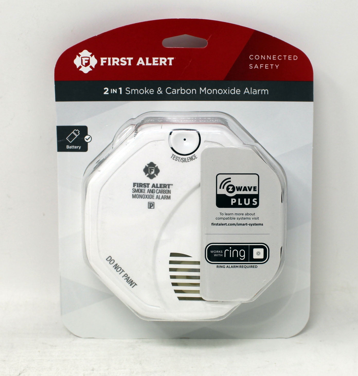 NEW First Alert 2in1 Smoke & Carbon Monoxide AlarmZCOMBO-1044807 Ring/Z-wave