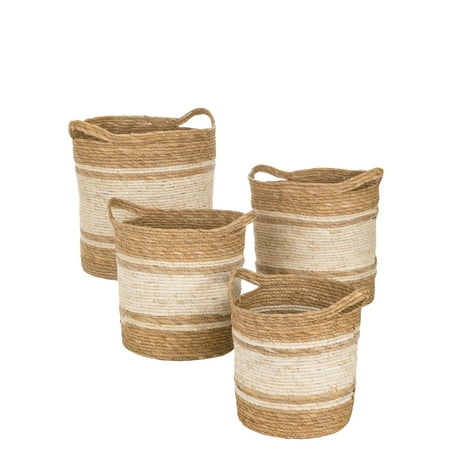 

Sullivans Set of 4 Baskets 18 H 15.5 H 14.5 H & 13.5 H Off-White