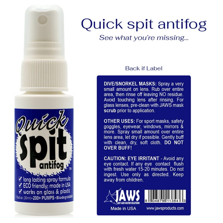 Jaws Quick Spit Anti Fog Spray - Spearfishing World