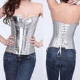 thumbnail image 4 of Sexy Ladies Corset Tanks Top Gothic Crop Tops Zipper Corsets Bustiers Tops, 4 of 4