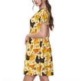 thumbnail image 2 of Balery Funny Chicken Vestidos sueltos de manga corta para mujer, vestidos de verano 2025, vestidos casuales de corte A con vuelo., 2 of 6