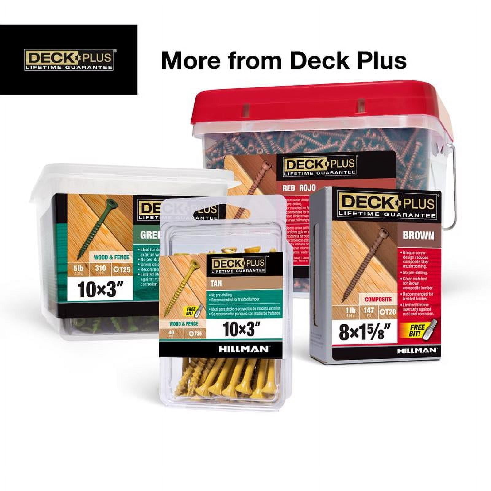 Hillman Fasteners  10 x 3 in. Star Drive Wood & Deck Screws, Tan - Pack of 40