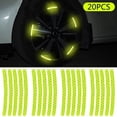thumbnail image 4 of 20Pcs Colorful Reflective Car Wheel Rim Strips - Motorcycle Decor Auto Car Stickers, Moto Decals, Safety Night Visibility Tape, PVC Material, Universal Fit, 4 of 8