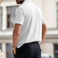 thumbnail image 6 of Yungyresw Men's Casual Polo Shirts Summer Short Sleeve Textured Polo Shirt Collared Business Tops, 6 of 8