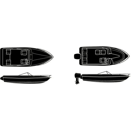 - Seachoice Sterling Series Boat Cover For V-Hull Runabouts and Low-Profile Cuddy Cabins with Rail