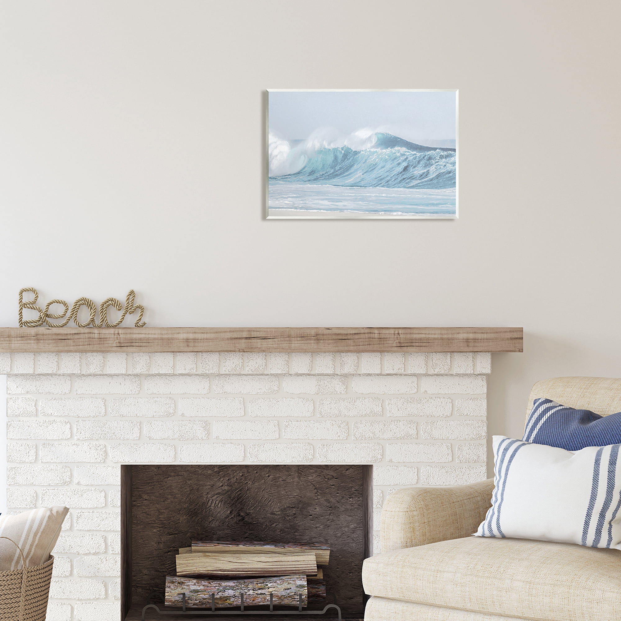 Stupell Industries Ocean Tsunami Waves Landscape Photography Unframed Art Print Wall Art, 19 x 13