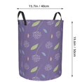 thumbnail image 4 of DouZhe Waterproof Collapsible Large Laundry Baskets, Violet Floral Lavender Prints Circular Hamper with Handles, 4 of 7