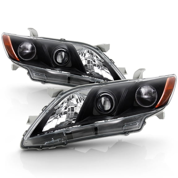 For 2007 2008 2009 Toyota Camry Black Projector Headlights Headlamps Left Right